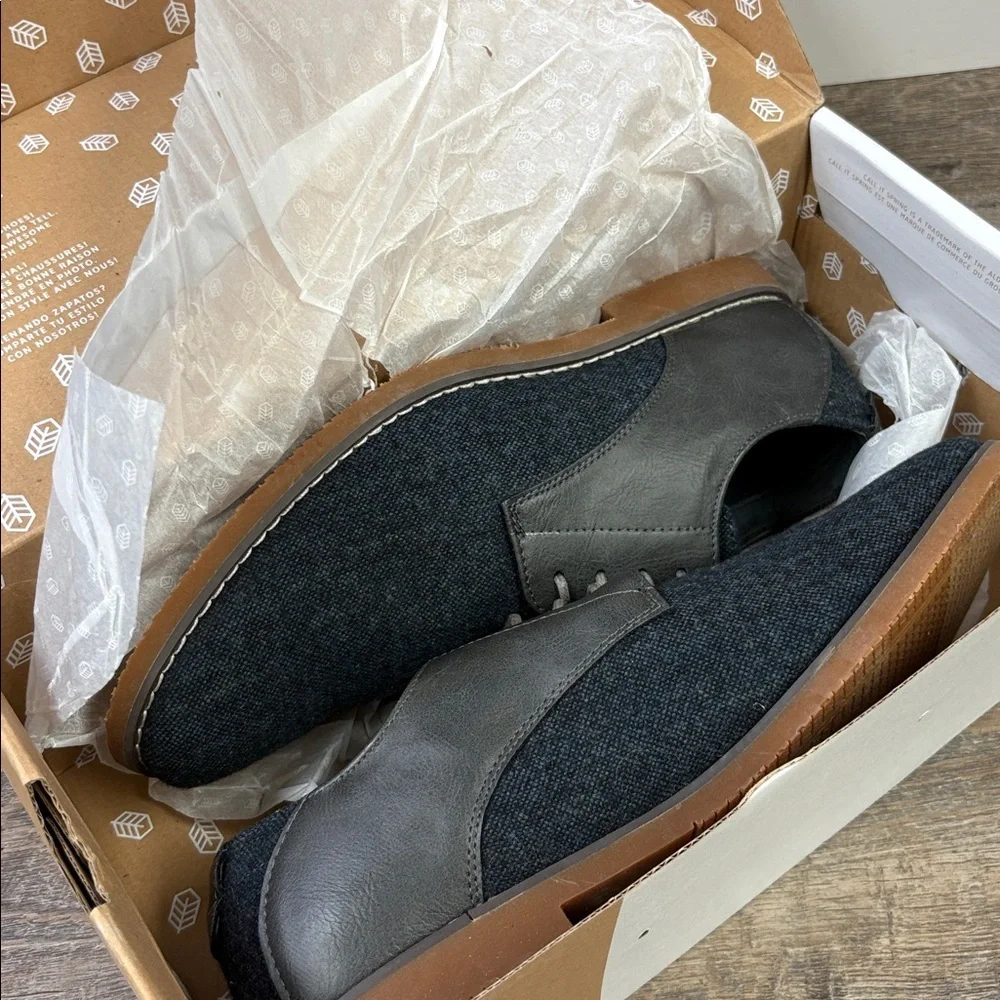 👞 Call It Spring Men’s Lace-Up Oxford Shoes — Charcoal & Gray 9.5